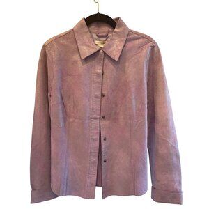 Vintage Co & Eddy womens Y2K jacket shacket  Lavendar suede 40” chest 23'long